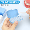 Braces Wax for Braces & Aligners  Premium 50 Pre-Cut Orthodontic Wax Strips (350+ Dots) with Applicators, Food-Grade Dental Wax, Long-Lasting Protec