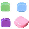 DNHCLL Pack of 4 Dentures Container False Tooth Locator with Air Vent Holes, Retainer Case Mouth Guard Case Orthodontic Denture Storage Container Car