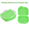 6 Pieces Retainer Cases Mouth Guard Container Case Multicolor Orthodontic Denture Storage Boxes with D-Shaped Buckles and Keychain Rings