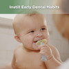 haakaa 360° Baby Toothbrush with Suction Base - Gentle Cleaning for Toddler's Self-Brushing Training, Food-Grade Silicone, Adjustable Safety Shield -