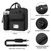Pechor Zipper Binder 3 Ring 3-inch with Shoulder Strap & Backpack Straps, Black 700 Sheets Capacity Large Zip Up Binder Multiple Pockets File Folder