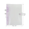 A5 Clear PVC Binder Cover 6 Purple Round Ring Binders Dia 20mm Snap Closure Sealing Edge Notebook Shell File Folders Album Binders