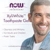 NOW Foods Solutions, Xyliwhite Toothpaste Gel, Coconut Oil, Cleanses and Whitens, Cool Coconut-Mint Taste, 6.4-Ounce