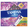 Tampax Radiant Tampons Trio Pack Regular/Super/Super Plus Absorbency, Unscented, 28 Count