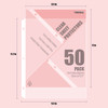 TUOKCALB 50 Pack Clear Sheet Protectors for 3 Ring Binder, Polypropylene Acid-Free Material, 8.5 x 11 Inch Letter Size, Protector of Your Documents