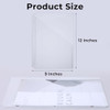 50Pcs 3 Hole Punch Binder Folders 3 Ring Binder Plastic Sleeves Clear Poly Translucent Slash File Jacket Binder Organizer Pockets for Paper Document