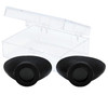 Super Sunnies Slim Flex UV Eye Protection FDA Compliant Eyeshields, Tanning Bed Goggles, Red Light Therapy Glasses - Black