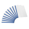 PATIKIL Clear Report Covers with Sliding Bar, 10 Pcs 15mm Slide-Grip Resume Cover 135 Sheets Capacity, A4 Presentation Folders for File, Resume, Blue