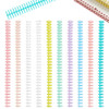 PH PandaHall 20 Pack Book Binding Wire 10 Colors Plastic Binding Comb Spines Double Ring Coil 30 Holes 1/2" Diameter Twin Spines Combs Spiral Ring Co