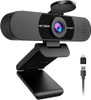 EMEET 1080P Webcam with Microphone, C960 Web Cam, 2 Mics, 90° FOV, USB Type-A & A-to-C Adapter, Plug&Play Computer Camera for Online Calling, Zoom/Te