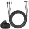 Skywin- 3-in-1 Round VR Backpack Cable (1 Meter/3.2 Feet), Compatible with HP Z VR Backpack & HTC Vive, for Linkbox and Headset Connection (Black)