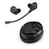 JLab Work Buds in-Ear True Wireless Headset with Detachable Noise-Canceling Boom Mic, Black, Long 55+ Total Hours Playtime, Bluetooth Multipoint, USB