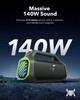 Soundcore Boom 2 Plus Portable Speaker by Anker, 140W, 2+2 Channel, BassUp 2.0, 20H Playtime, Fast Charge, IPX7 Waterproof, RGB Lights, Power Bank, B
