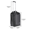 Neewer 2-in-1 Convertible Wheeled Camera Backpack, Rolling Luggage Case with Telescopic Handle and Anti-Shock Dividers for DSLR Cameras, Lenses, Hood