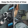 SKEZN Backpack Shoulder Strap Mount Clip, 360°Rotating Ball Head Backpack Bag Belt Shoulder Strap Holder Mount Compatible with GoPro Hero 13/12/11/9/