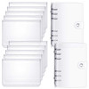 10 Pieces A6 Binder PVC Cover with 2 Pieces Clear PVC Zipper Binder Pockets, Waterproof 6-Ring Budget Binder Envelopes System Budget Planner Organize