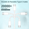 Short iPhone 17 Charger Cable, Apple MFi Certified iPhone Type C 60W Fast Charging Cable (1FT, 3Pack), Nylon Braided 60W USBC to USBC Fast Charging f