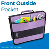 Case-it Classic Zipper Binder | 2-Inch O-Rings, 350 Sheet Capacity, Multiple Storage Pockets & Shoulder Strap | School & Office Organizer | D-251 Lav