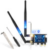 EDUP PCIe WiFi 6E Card Bluetooth 5.2 AX 5400 Mbps AX210 Tri-Band 6Ghz/5.8GHz/2.4GHz PCI-E Wireless WiFi Network Adapter Card for Desktop PC Windows10