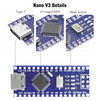 Nano V3.0 Board with Cable, AYWHP 5PCS Nano Board ATmega328P, CH340G Chip 5V 16M, Microcontroller Compatible with Arduino Nano (USB C Port)