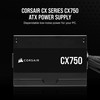 CORSAIR CX750 80 Plus Bronze Non Modular Low-Noise ATX 750 Watt Power Supply - NA - Black