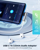 [2 Pack] USB C To 3.5mm Audio Adapter, USB Type C To 3.5mm Female Headphone Jack Dongle Aux Adapter DAC Stereo HiFi Right Angle for iPhone 17 Air, 16