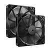 CORSAIR RS140 140mm PWM Fans  Daisy-Chain Connection  Low-Noise  Magnetic Dome Bearing  Dual Pack  Black