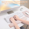 MOSISO Computer Keyboard Stand&Wrist Rest Support for Keyboard &Mouse Pad Set, Ergonomic Massage Wrist Rest Set, Easy Typing Working Acrylic Clear St