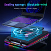 IETS Supercharged Laptop Cooling pad with Continuously Variable Speed turbofan,Seal Foam for Rapid Cooling 13-19inch Gaming Laptop,Air Filtration,RGB
