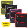 Five Star Pencil Pouch, Pen Case, 3-Pocket Zipper Pouch, Fits 3-Ring Binder, Random Color Shipped, 1 Count (50642)