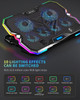 KeiBn Upgrade Laptop Cooling Pad A13,RGB Lights Laptop Cooler 6 Fans for up to 15.6 Inch Laptops,10 Modes Light, 7 Height Stands, 2 USB Ports - Blue