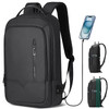hk Laptop Expandable Smart Business Travel Work Backpack with USB Charging Port,Water Resistant Anti-theft Lightweight 15.6 Inch Computer Laptop Bag
