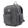 Carhartt 35L Triple-Compartment Backpack, Durable Pack with Laptop Sleeve and Duravax Abrasion Resistant Base, Gravel
