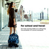 J World Sundance Laptop Rolling Backpack for Girls Boys. Roller Bookbag with Wheels, Trinket