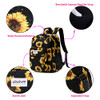 abshoo Classical Basic Womens Sunflower School Backpack For Teen Girls Water Resistant College Bookbag (Sunflower Black)