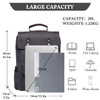 VASCHY Leather Laptop Backpack, Casual Canvas Campus Rucksack with 15.6 inch Laptop Compartment