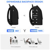 G-FAVOR Business Backpack for Men, Laptop Backpack with USB Charging Port for 15.6 inch Laptop, Water-resistant Expandable Travel Backpack