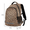 MNSRUU School Backpack with Chest Strap, Leopard Beige Brown Texture Laptop Backpack One Size
