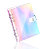 Betinyar A6 Rainbow Soft PVC Notebook Cover, Refillable Paper PVC Binder, Loose Leaf Personal Planner Binder(A6,R)