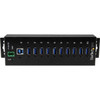 StarTech.com 10-Port USB 3.0 Hub - 5Gbps - Metal Industrial USB-A Hub with ESD & Surge Protection - Din Rail, Wall or Desk Mountable - TAA Compliant