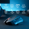 Redragon M656 Gainer Wireless Gaming Mouse, 4000 DPI 2.4Ghz Wireless Mouse w/ 5 DPI Levels, 7 Macro Buttons, Red LED Backlit & Pro Software/Drive Sup