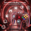 KIWITATA N64 Wireless Controller for Switch Games, 2.4GHZ Rechargeable N64 Remote Joystick Wireless Gamepad Controller Compatible with N64 System, Ra