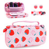 HYPERCASE Strawberry Carrying Case for Nintendo Switch Lite, Portable Accessories Bundle with Pink Switch Lite Storage Bag, Shoulder Strap & 2 Cute T