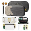 GLDRAM Switch OLED Carrying Case for Zelda, Portable Accessories Kit Compatible for Nintendo Switch OLED with Travel Case Protector, White Dockable P