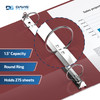 Premium Economy, Round Ring, Binder, (Burgundy, 1.5")