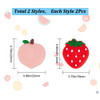 GORGECRAFT 4Pcs Peach Strawberry Thumb Grips Fruit Soft Silicon Joystick Button Caps Analog Joy Stick Cover Compatible with Switch OLED Lite Console