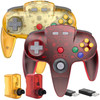 2 Pack Wireless N64 Switch Online Controller, 2.4 GHz USB & N64 Receivers, Compatible with Windows PC macOS Raspberry Pi, N64 / Switch Online/NSO - (