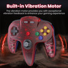 2 Pack Wireless N64 Switch Online Controller, 2.4 GHz USB & N64 Receivers, Compatible with Windows PC macOS Raspberry Pi, N64 / Switch Online/NSO - (