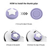eXtremeRate PlayVital Star Design Cute Switch Thumb Grip Caps, Bondi Blue & Indian Red Joystick Caps for Nintendo Switch Lite, Silicone Analog Cover