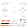 eXtremeRate White Replacement Full Set Buttons for Nintendo DS Lite Handheld Console, Custom D-pad A B X Y Start Select R L Power Volume Keys for Nin